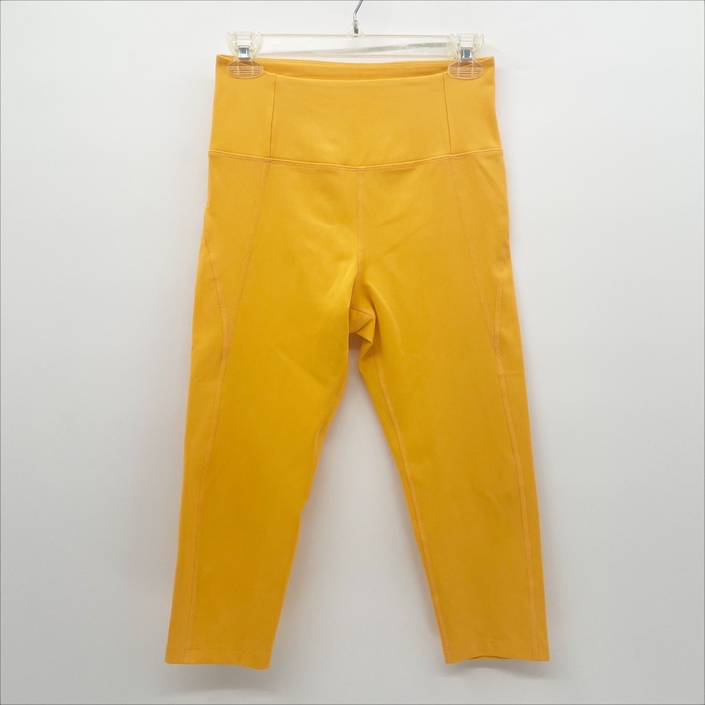 💛Girlfriend Collective Merigold Yellow High-Rise Cropped Leggings - Picture 1 of 8